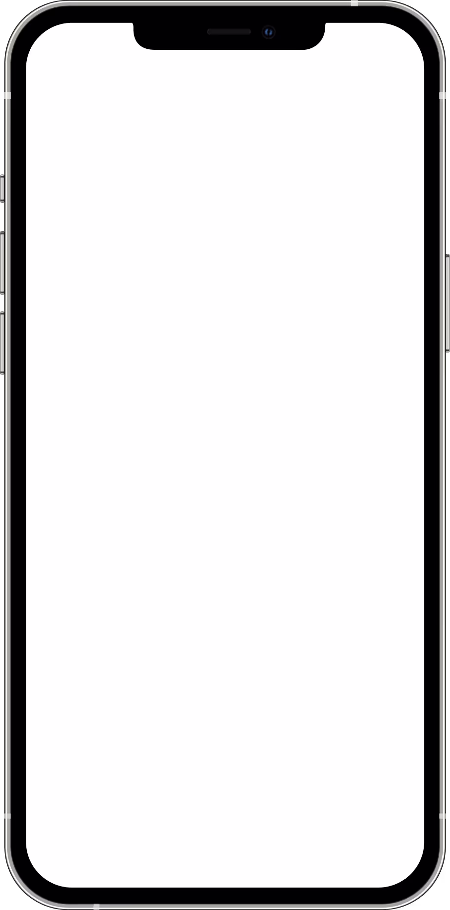 A blank iphone for pasting a screenshot on