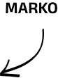 An arrow pointing at the co-founder Marko