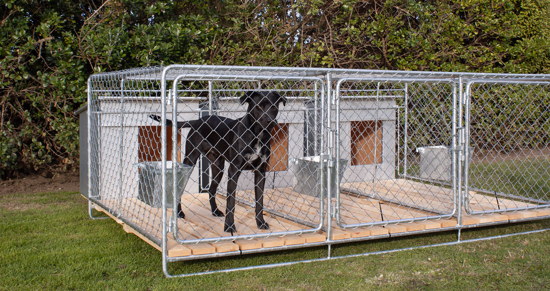 Outdoor dog kennel and run – handmade timber structure for all breeds