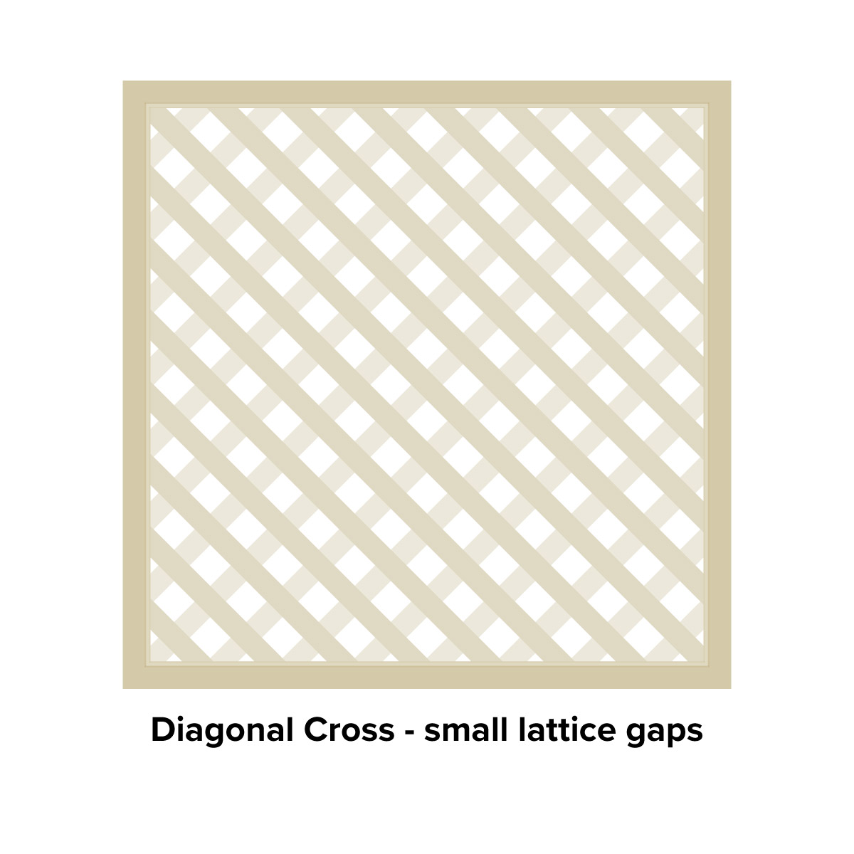 Diagonal Cross - small lattice gaps Five Star Trellis