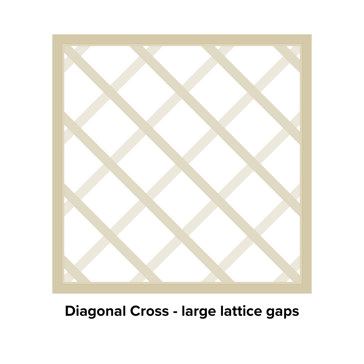 Diagonal Cross - large lattice gaps Five Star Trellis