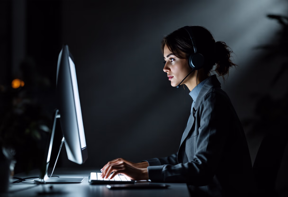 image of customer service representative (for a web design agency)
