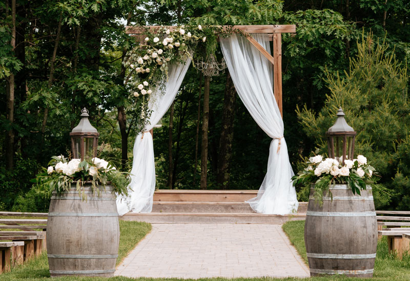 Carrot feeding station at Satolah Creek Farm wedding venue in North Georgia