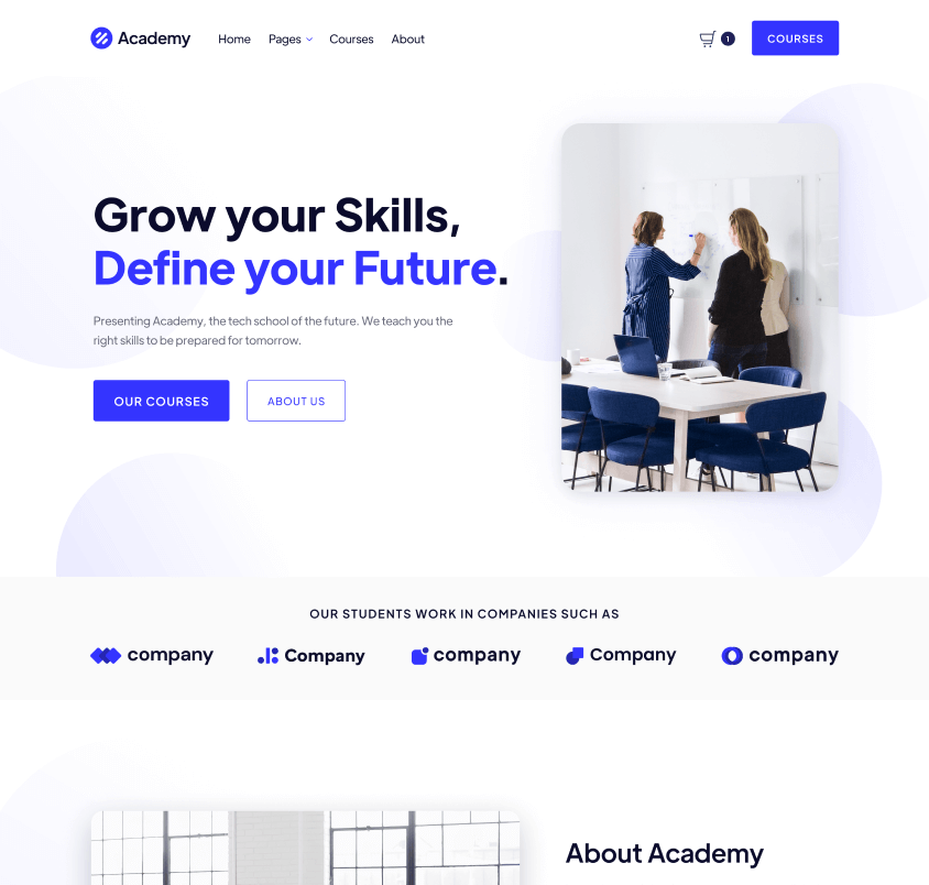 Home - Academy Webflow Template