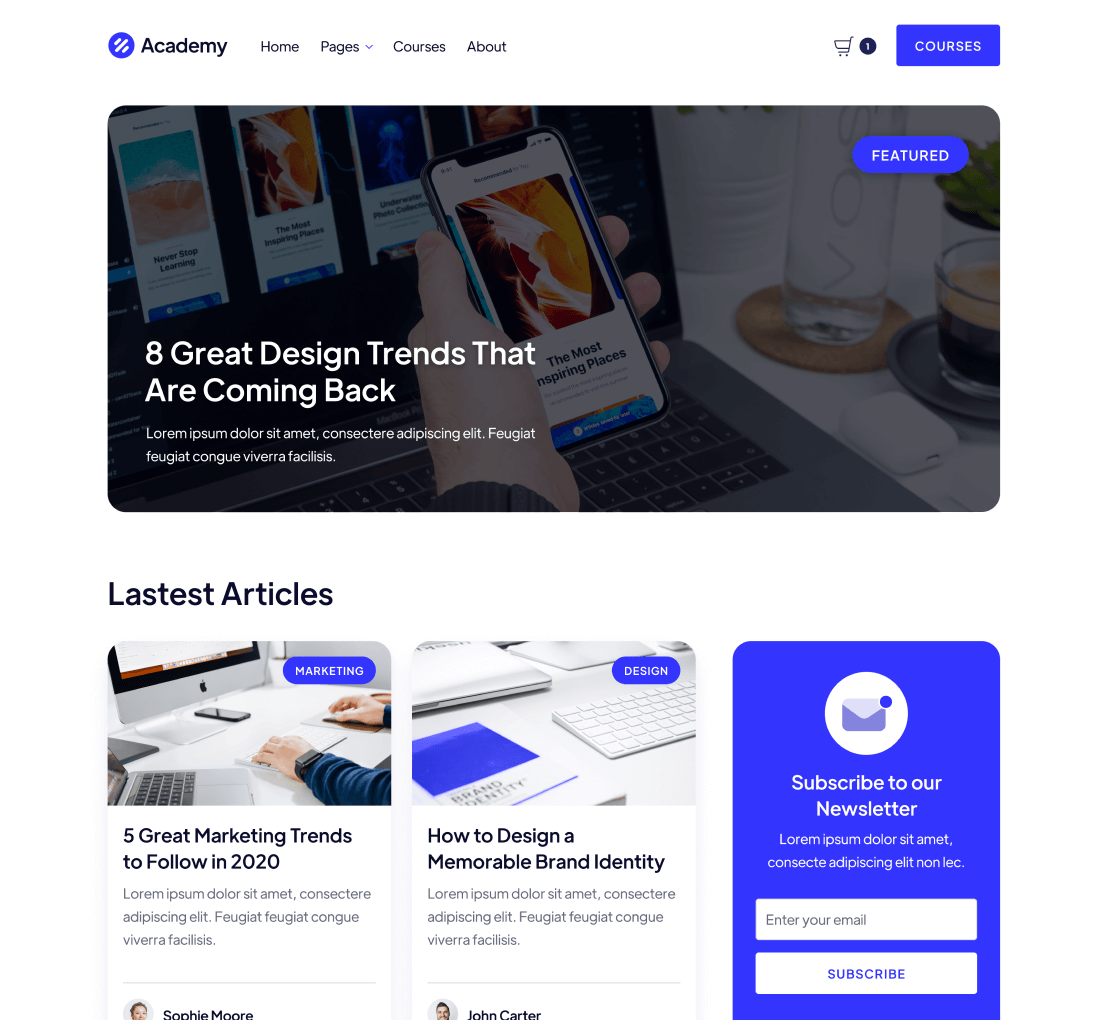 Blog - Academy Webflow Template