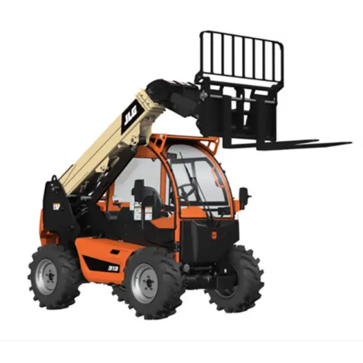 A compact telehandler that can lift 2,300 pounds and lift 13 feet high.