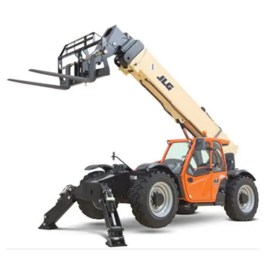 A large telehandler that can lift 12,000 pounds up to 55 feet in the air.