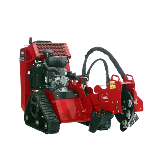 A walk behind stump grinder