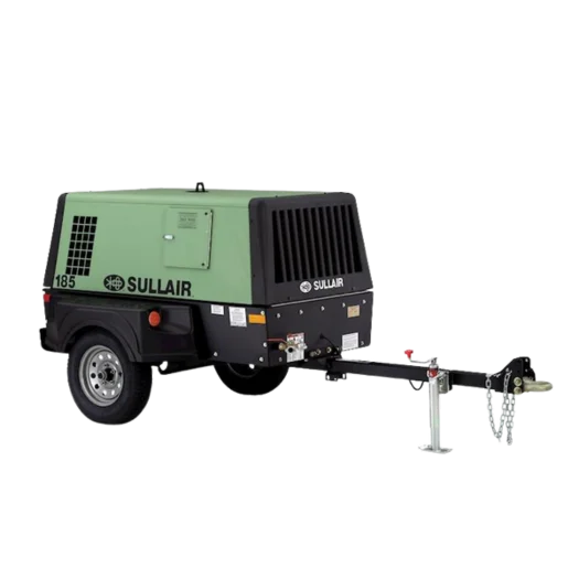 A towable air compressor