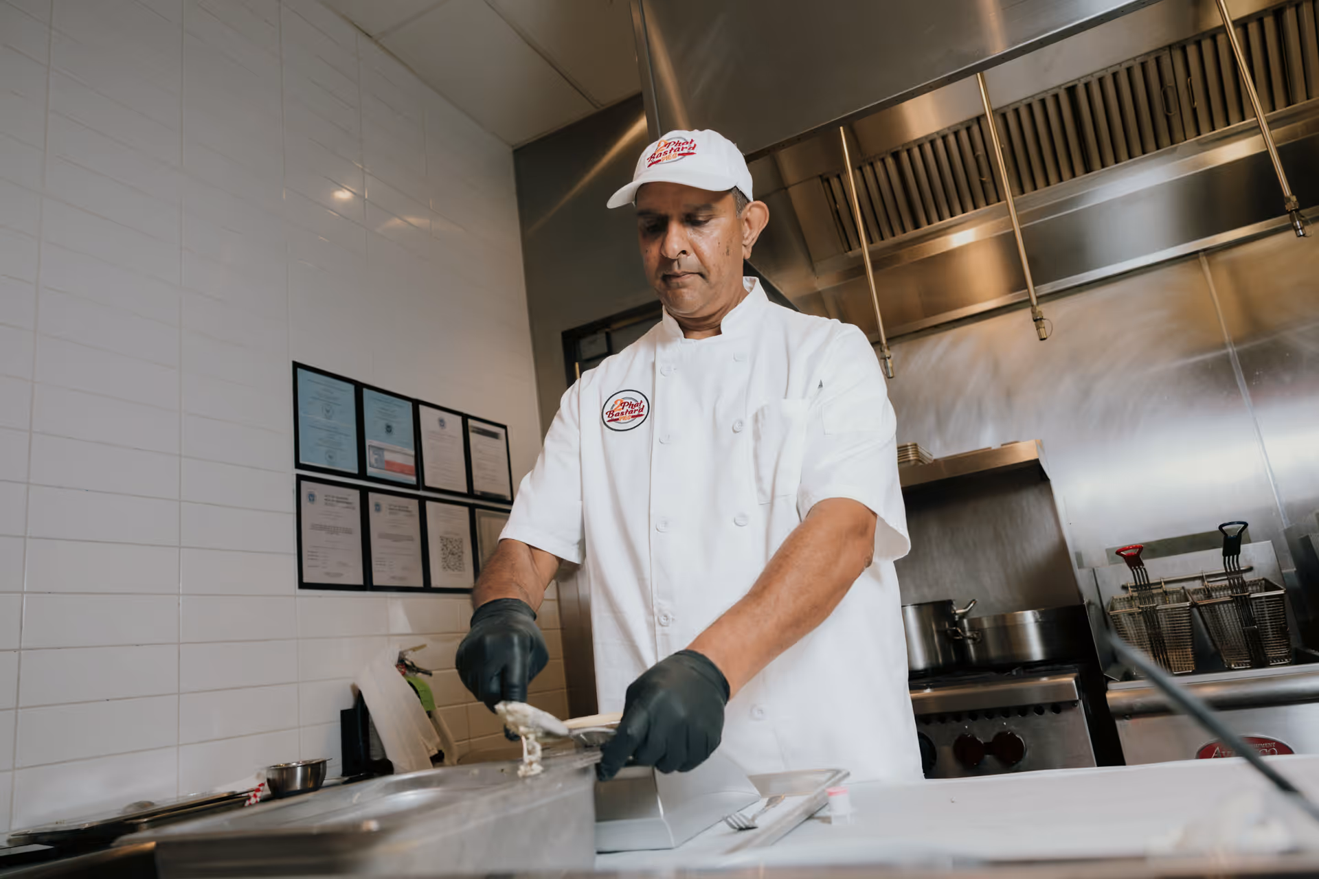 Rajen making pie