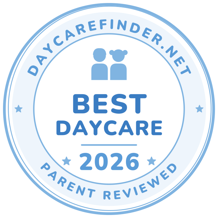 Best Daycare 2026 award badge from DaycareFinder.net