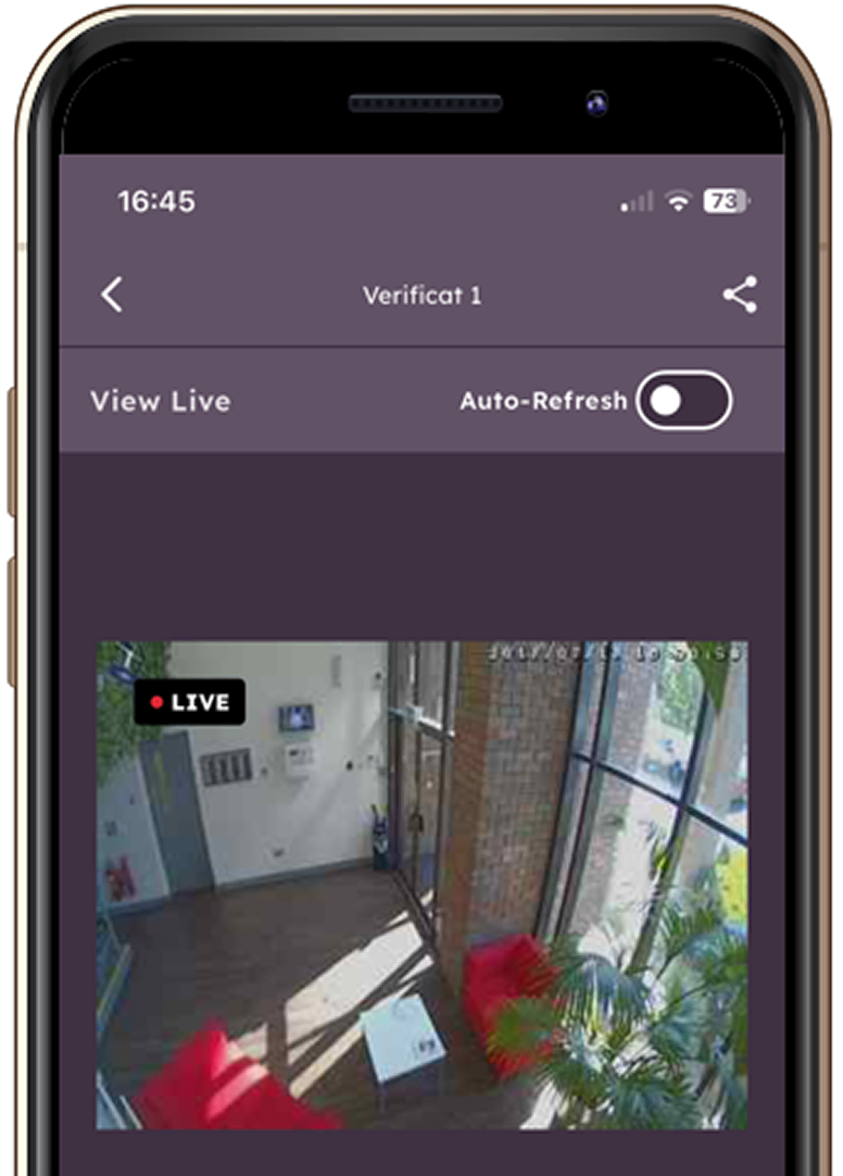 a screenshot of the acre Intrusion Connect app