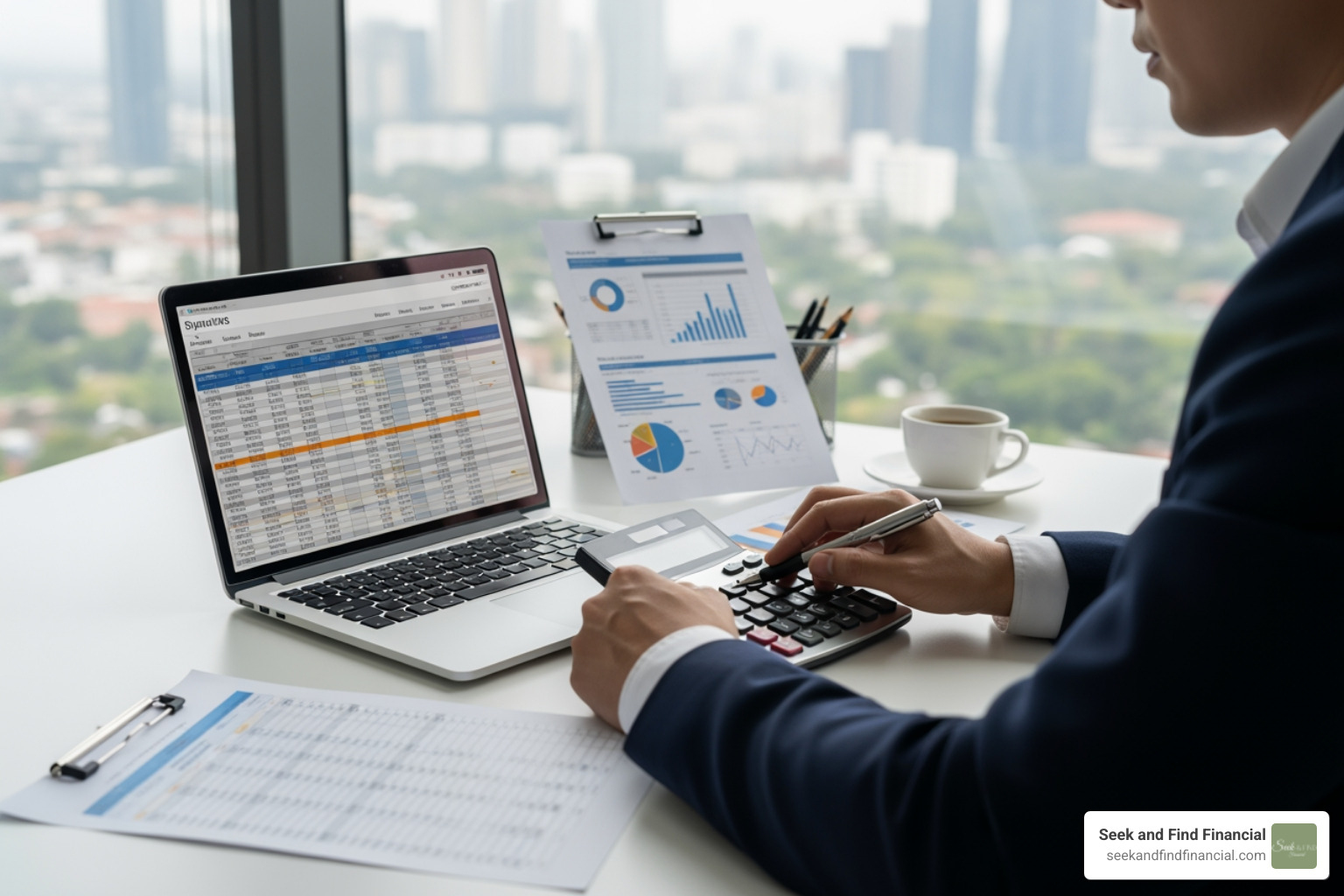 person using a calculator and laptop to manage business finances - Financial management for entrepreneurs