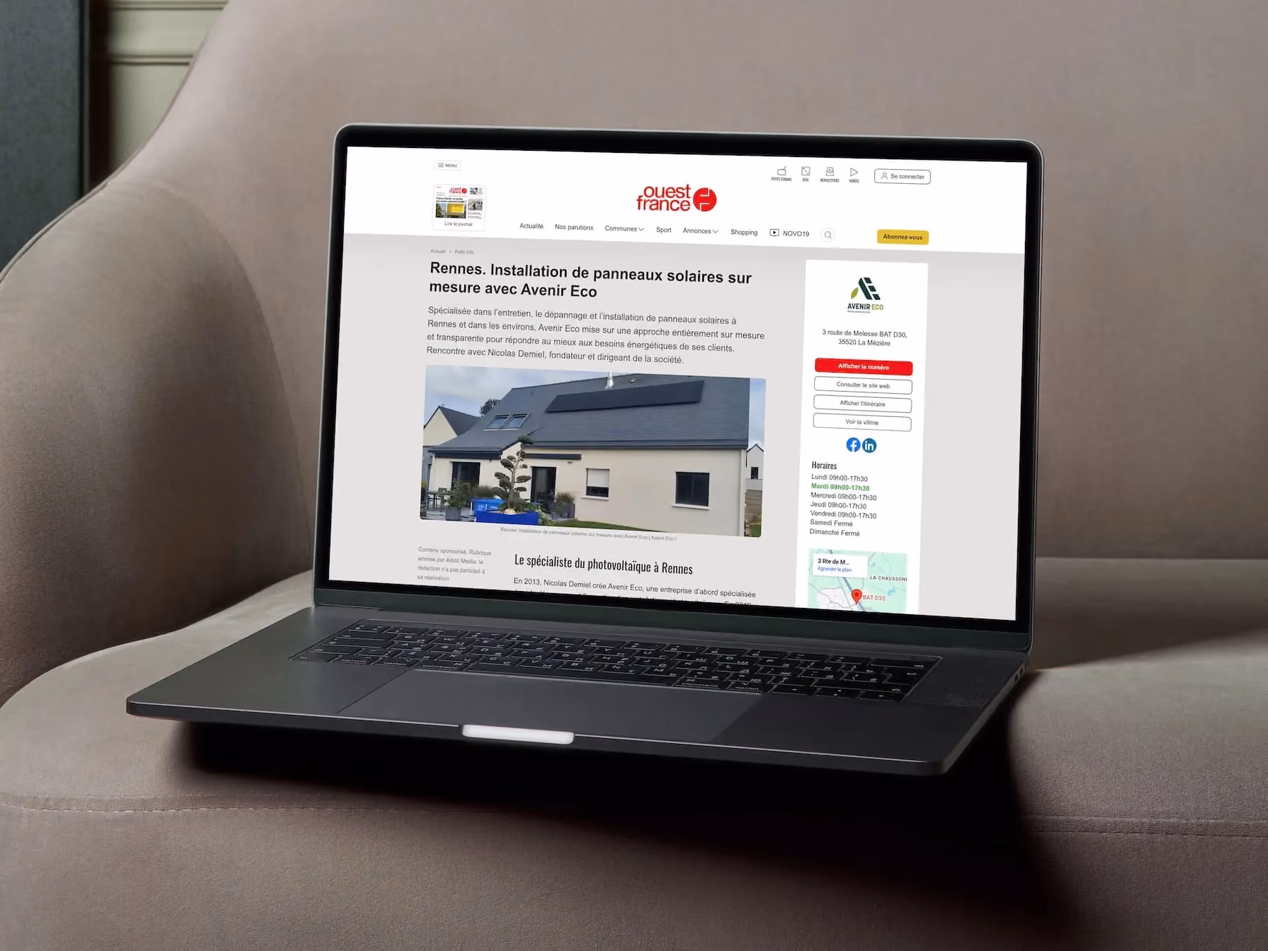 Articles de presse Avenir Eco Photovoltaique