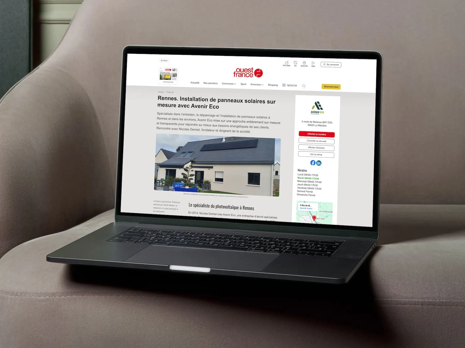 Articles de presse Avenir Eco Photovoltaique