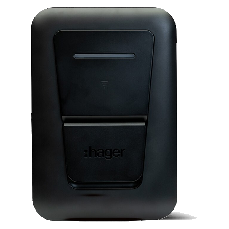 Borne Hager witty one — Avenir Eco Borne de recharge Hager witty one posée en Ille-et-Vilaine par les électriciens IRVE du groupe Avenir Eco