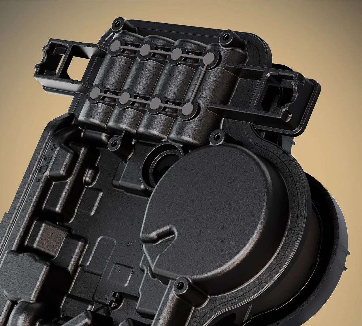 Boîtier d’un micro-onduleur Enphase IQ8, vue rapprochée