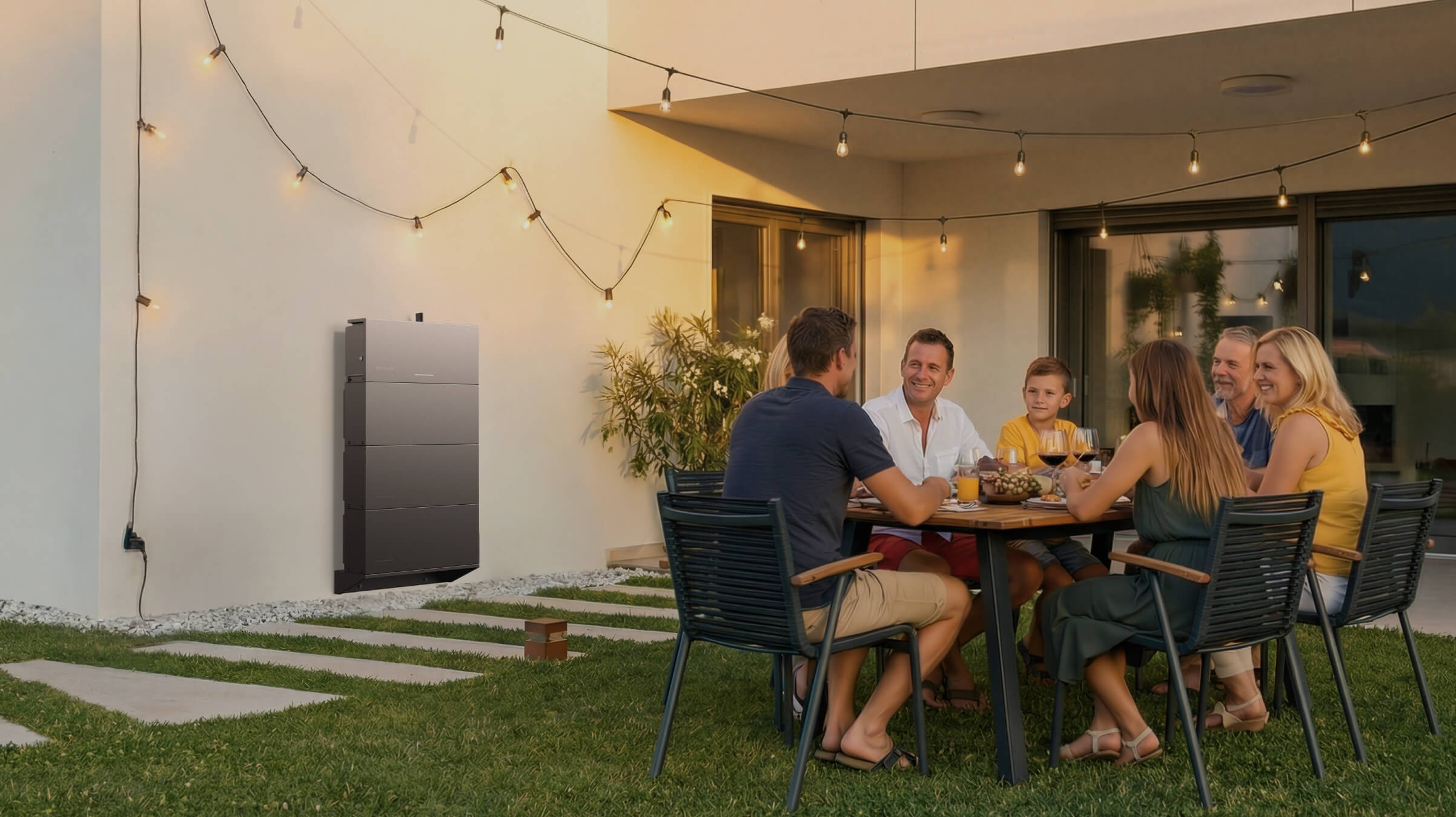 Maison alimentée par la batterie EcoFlow OCEAN 2 le soir, secours de toute la maison