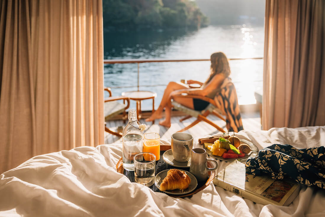 Private balconies in all cabins