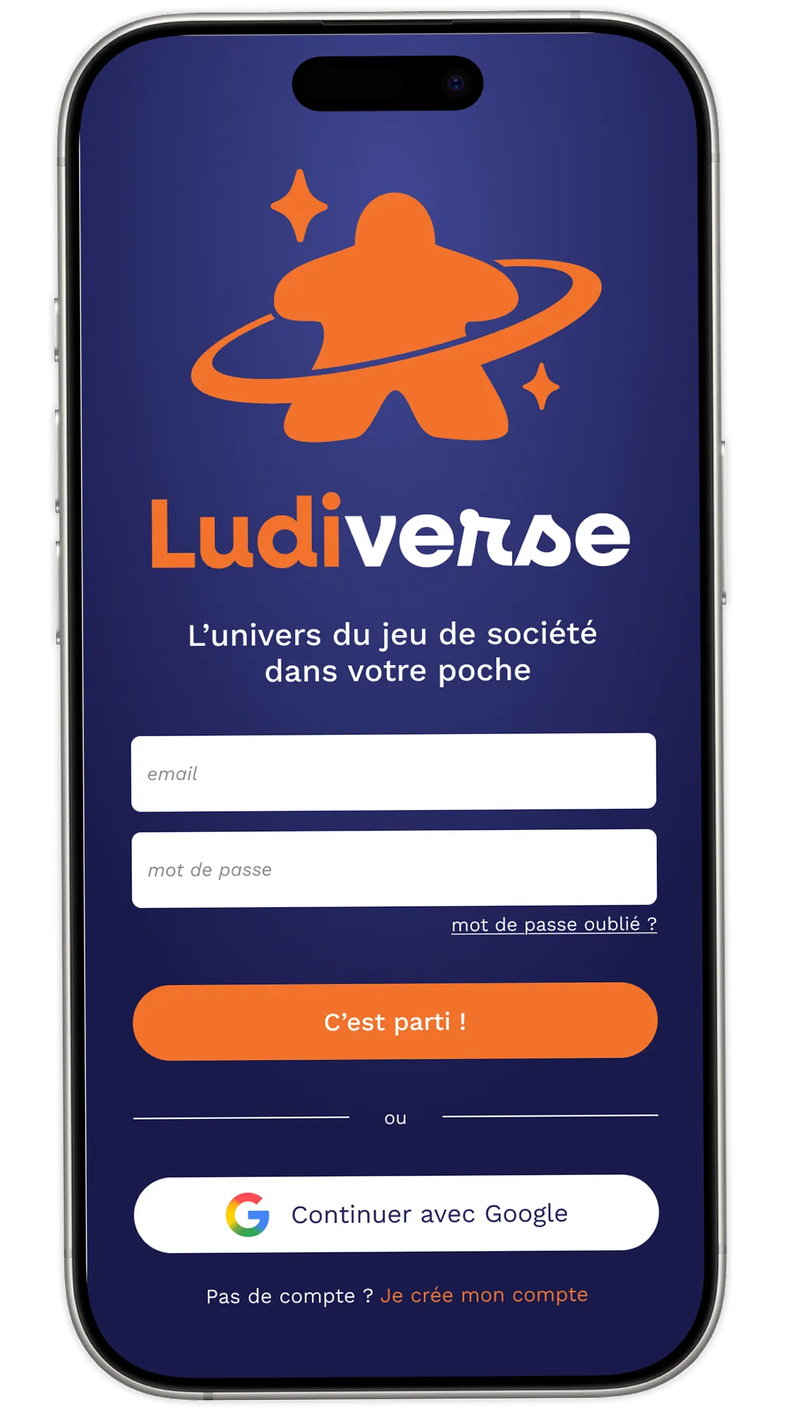un mockup de l'application Ludiverse sur mobile