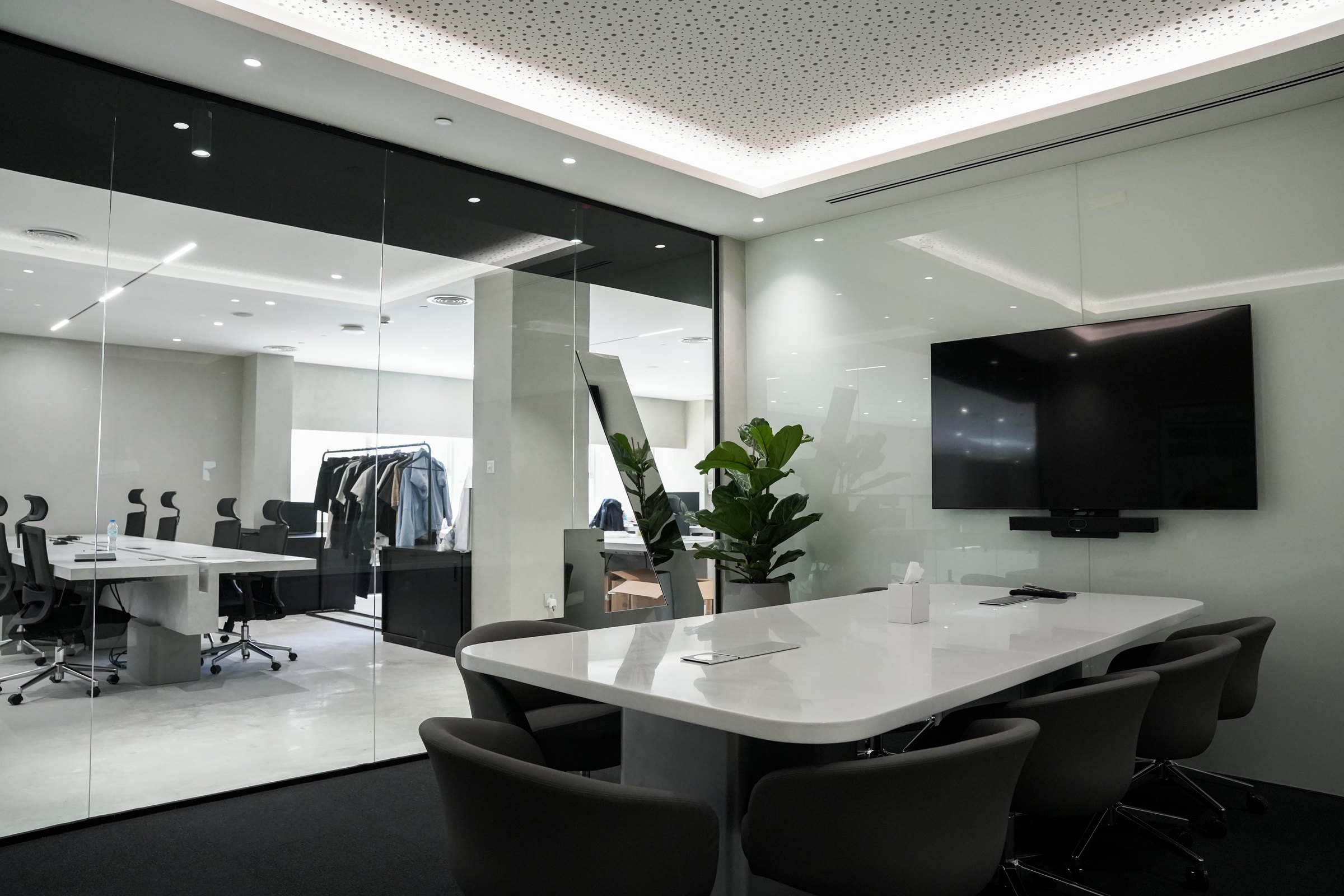 Glass-walled meeting room, creative studio, JAFZA