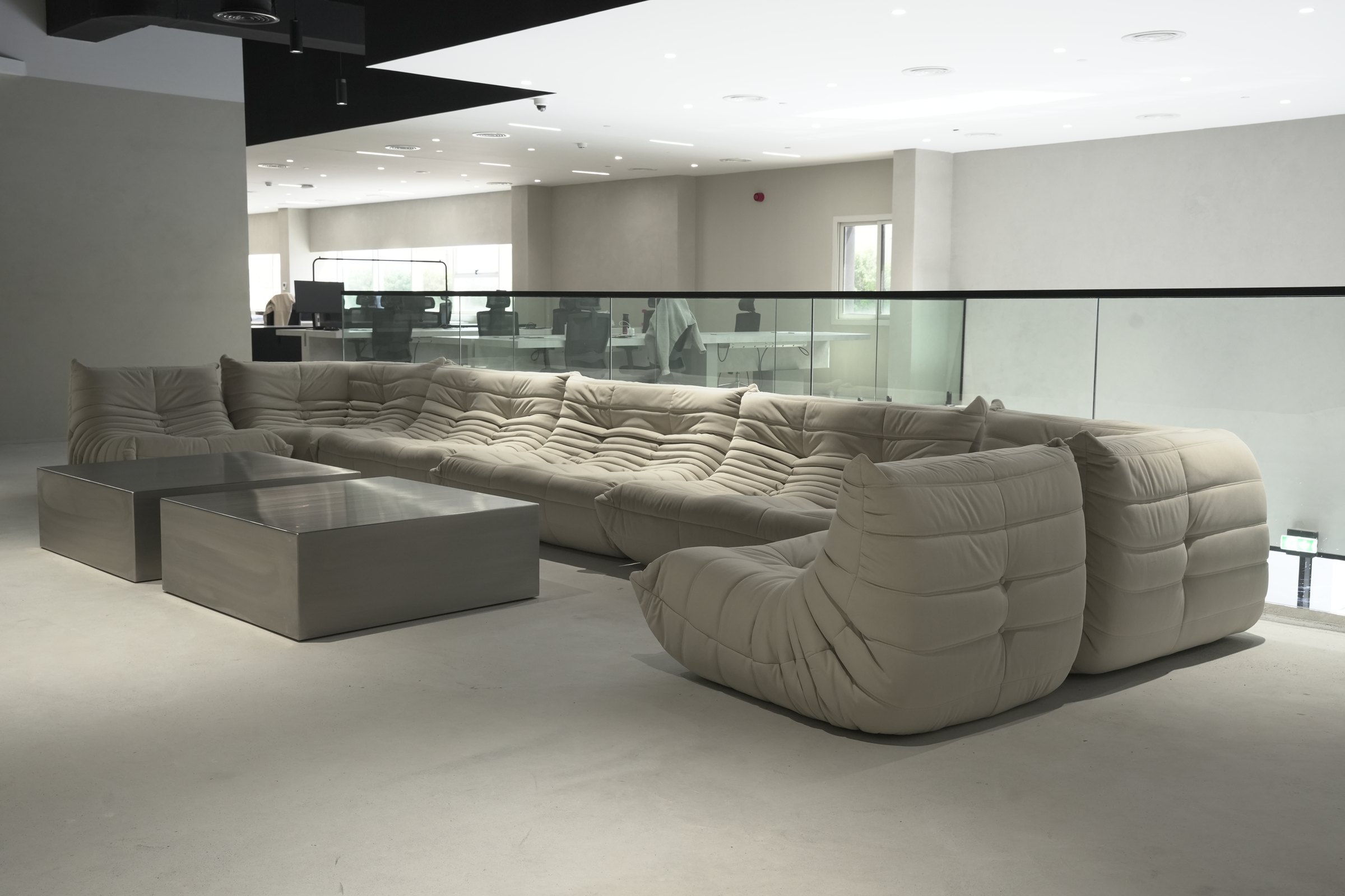 Mezzanine lounge seating, creative studio, JAFZA