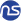 Logo featuring stylized lowercase letters 'n' and 's' connected in white on a blue circular background.