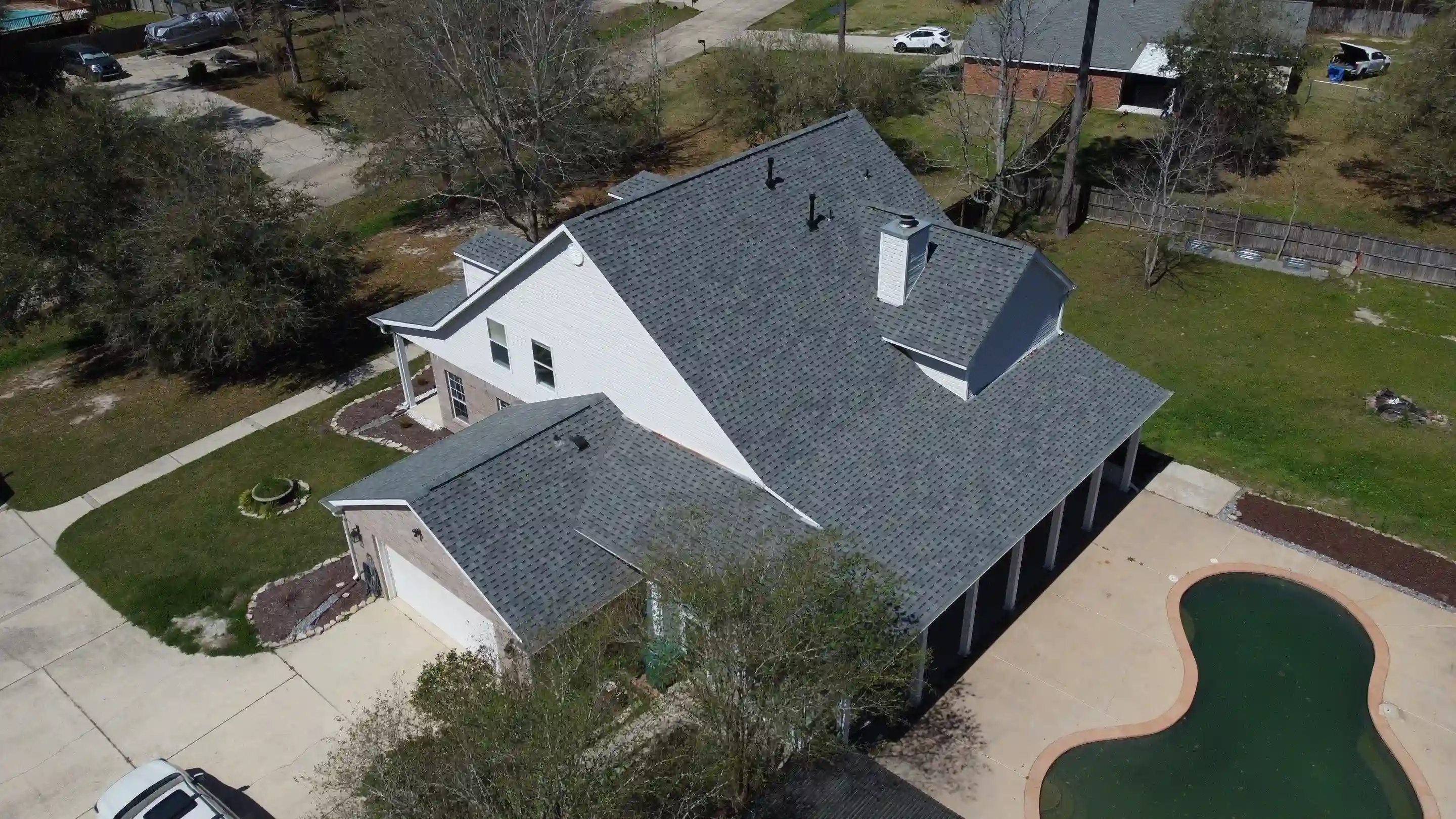 Home Aerial View of a New Orleans Roof