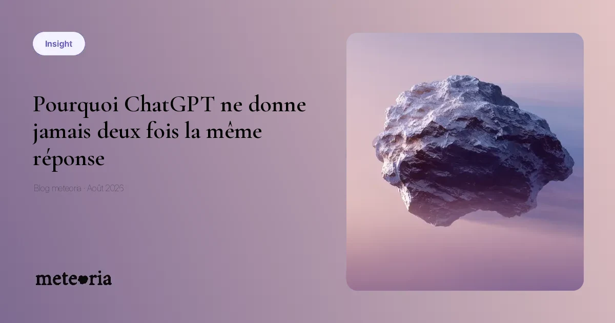 Pourquoi ChatGPT ne donne jamais deux fois la même réponse