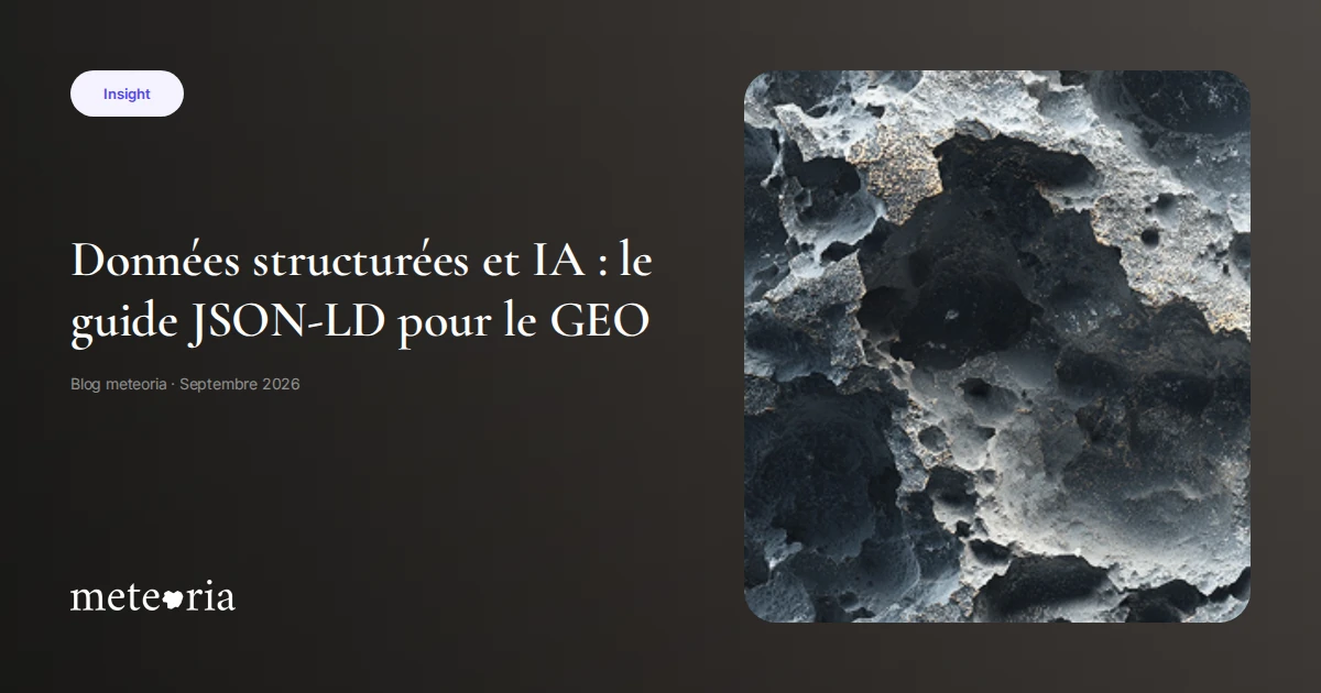 Données structurées et IA : le guide JSON-LD pour le GEO