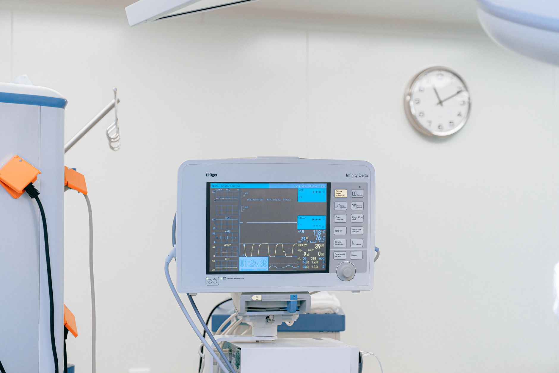 A modern heart rate monitor in a sterile hospital setting, showcasing medical technology — AI & Digital Health