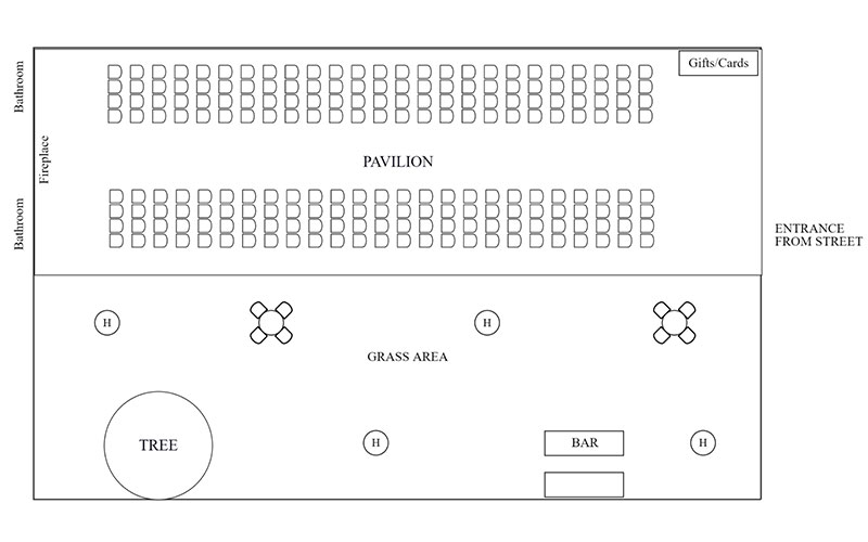 Outdoor Urban Garden Ceremony layout