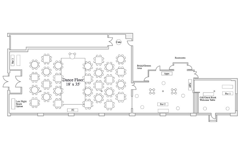 Reception Seated Dinner layout