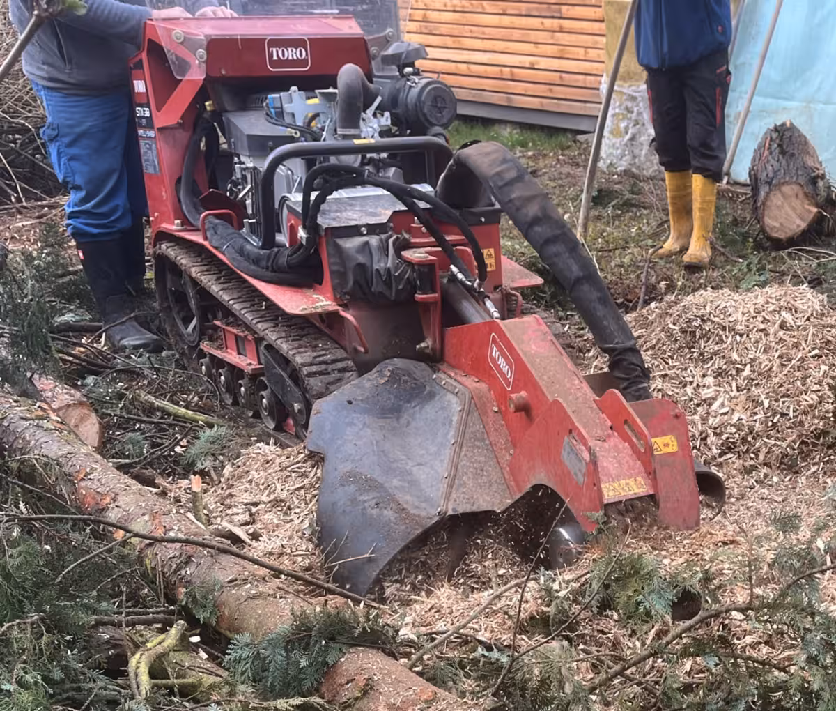 Foto einer Maschine, während ihrer Benutzung