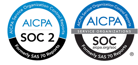 AICPA SOC certification badge for Service Organizations.