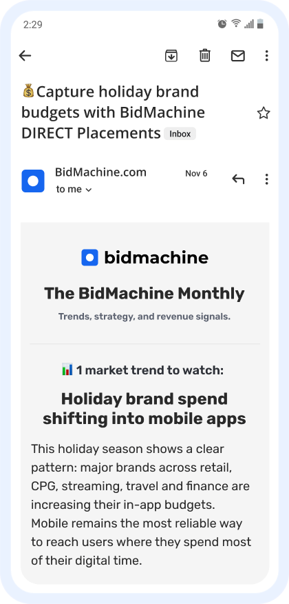 bidmachine newsletter 