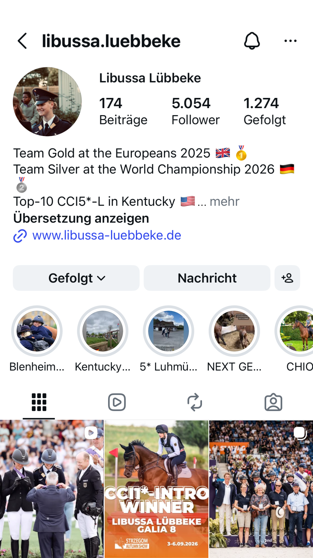 Instagram-Profil Libussa Lübbeke