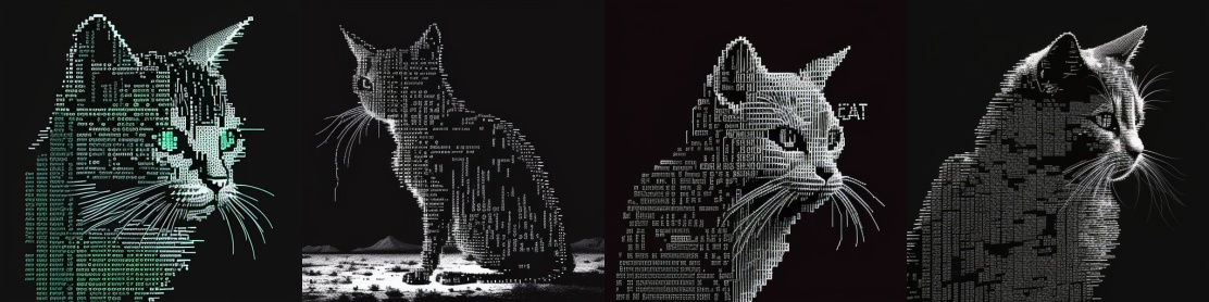 Запрос: A cat, ASCII art