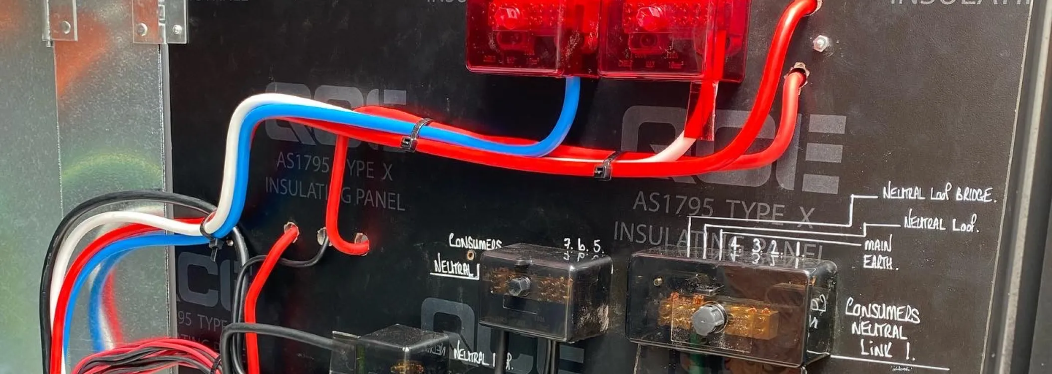Background image featuring electrical wiring