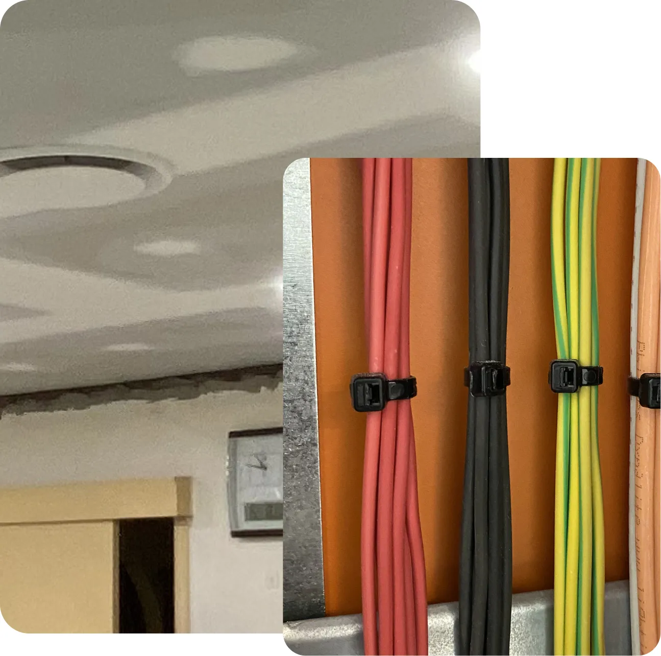 Picture showing electrical wires