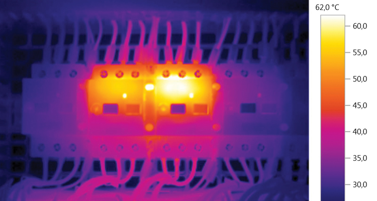 Infrared thermography electrical fault