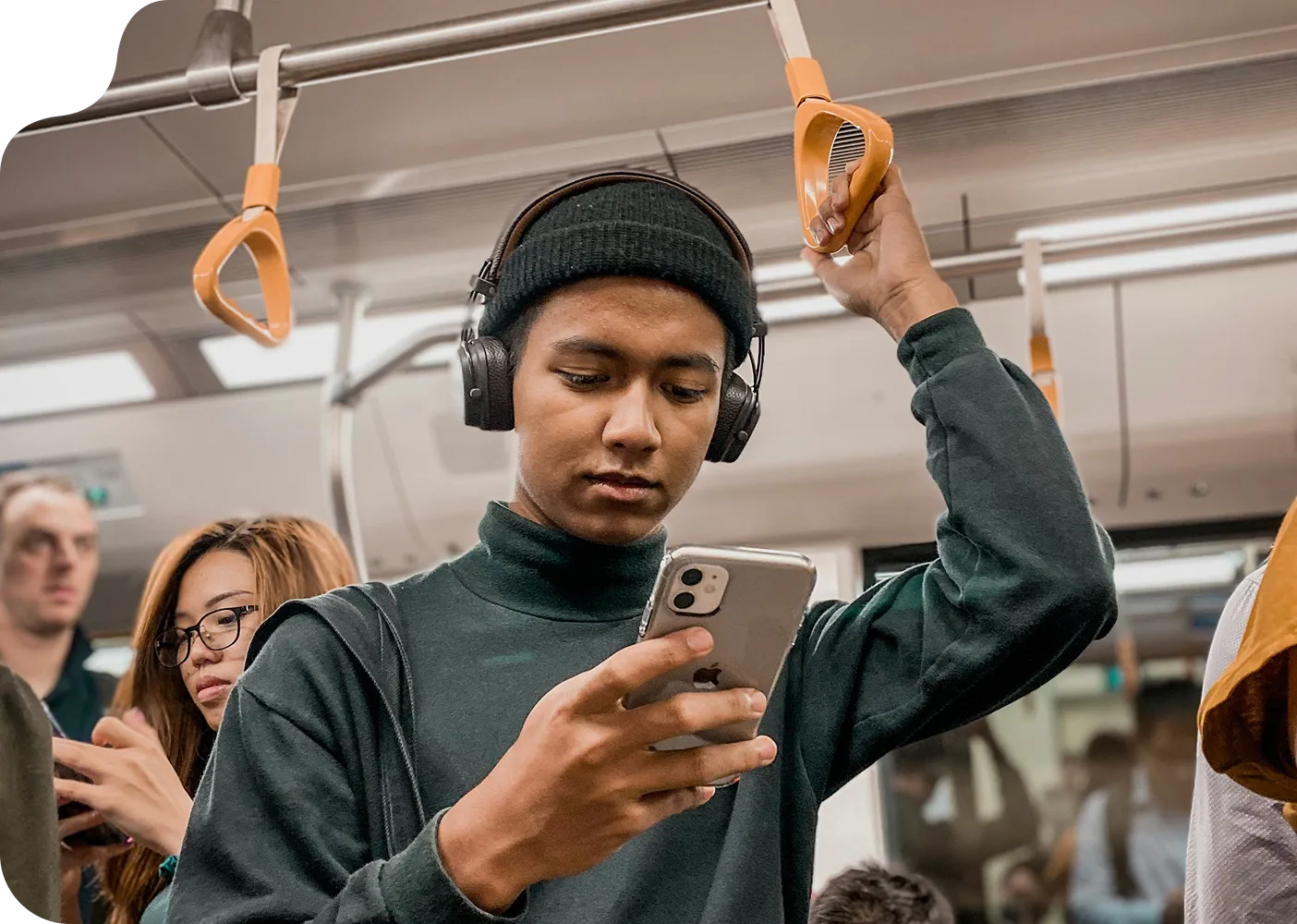 men in train