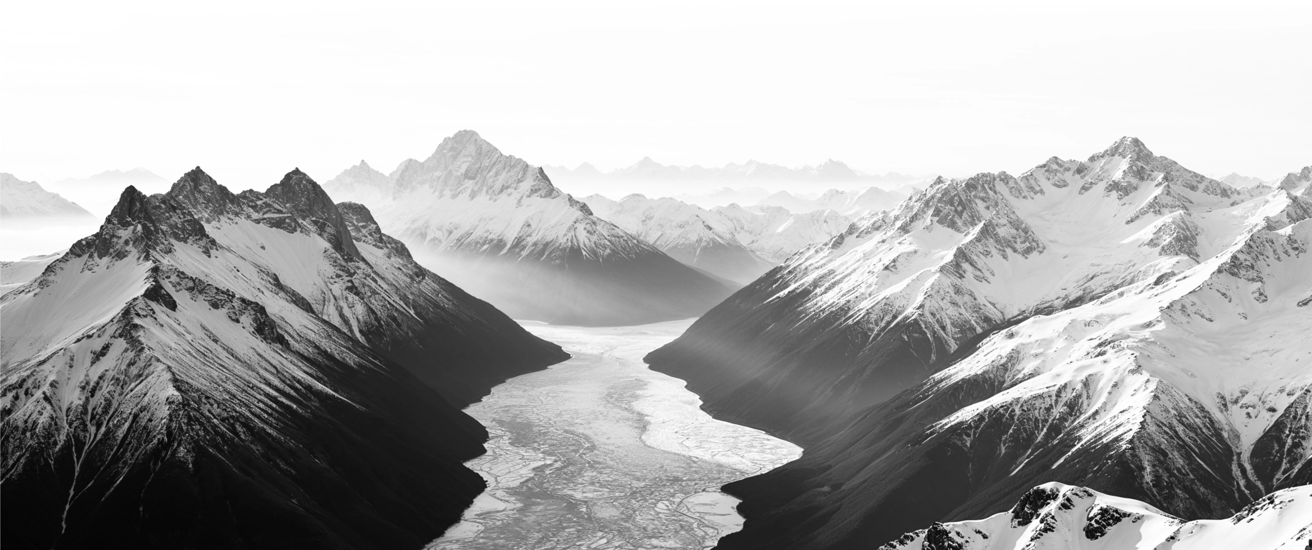 Grayscale Swiss Alps