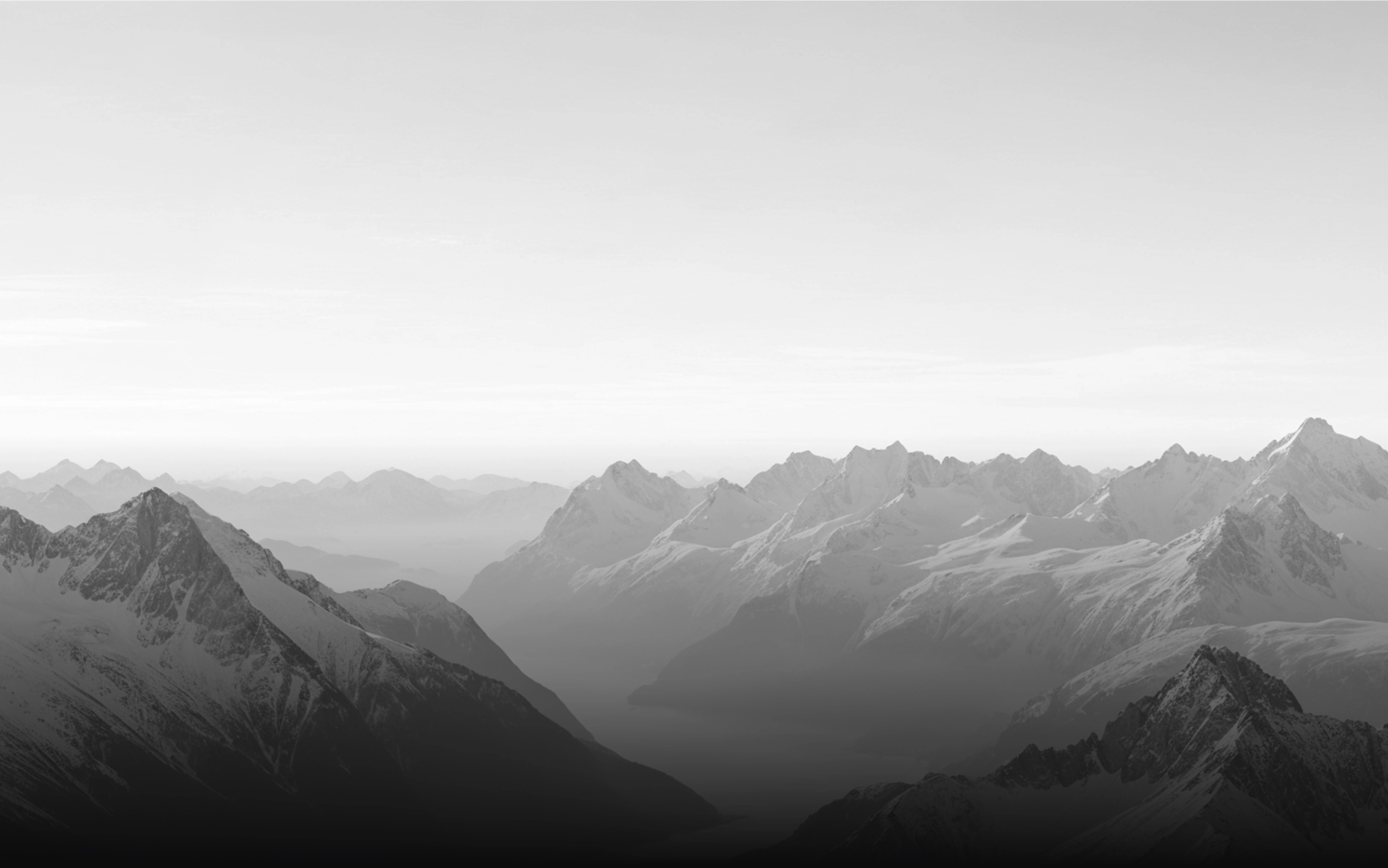 Grayscale Swiss Alps
