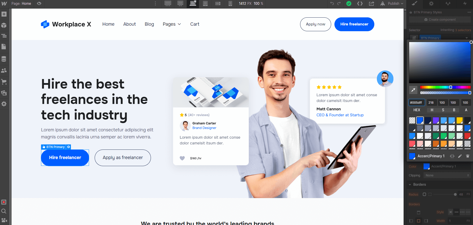 Color - Workplace X Webflow Template