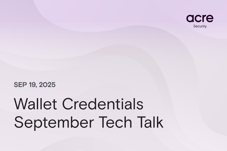 Wallet Credentials | September Tech Talk