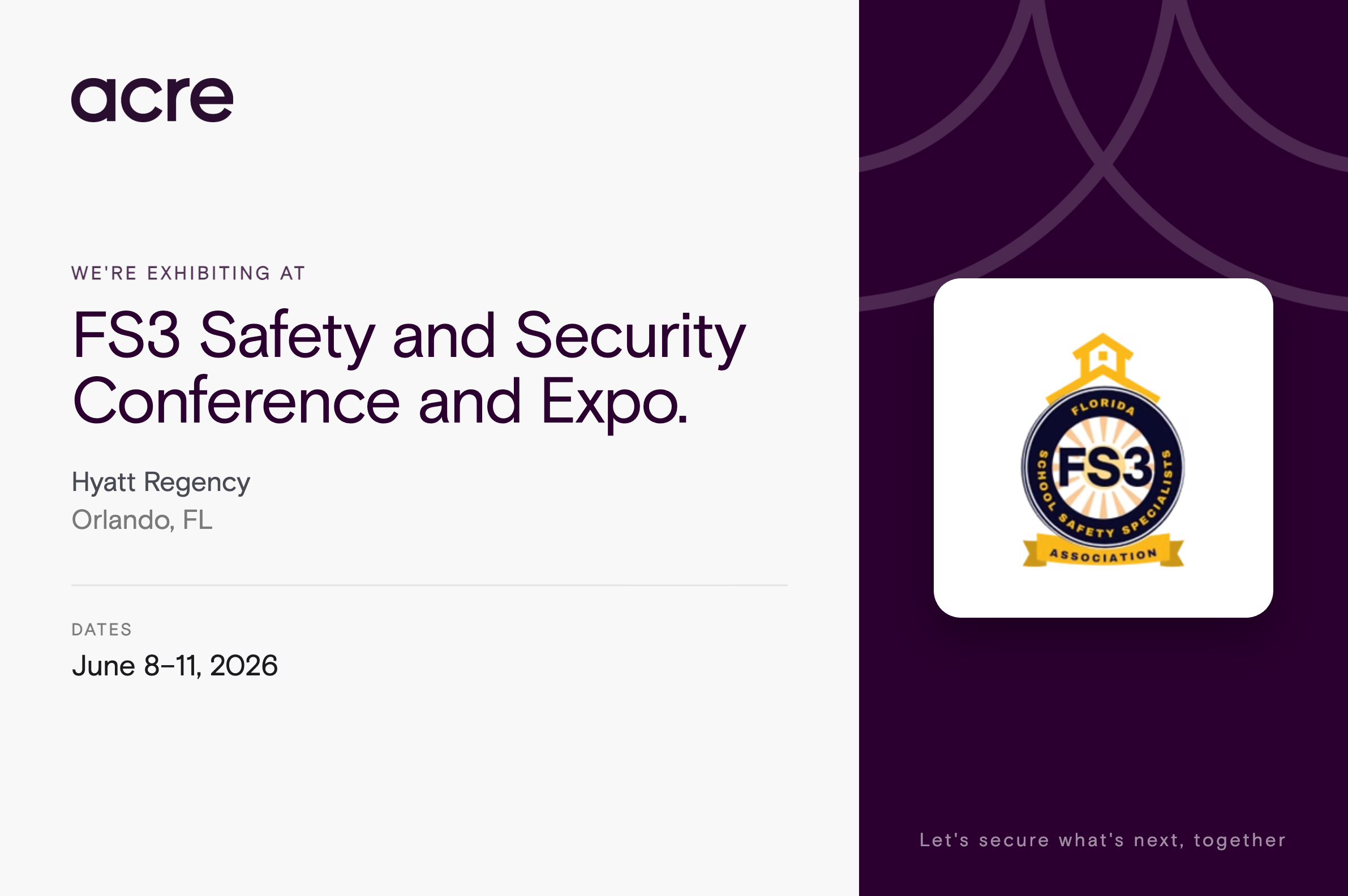 FS3 Safety and Security Conference and Expo