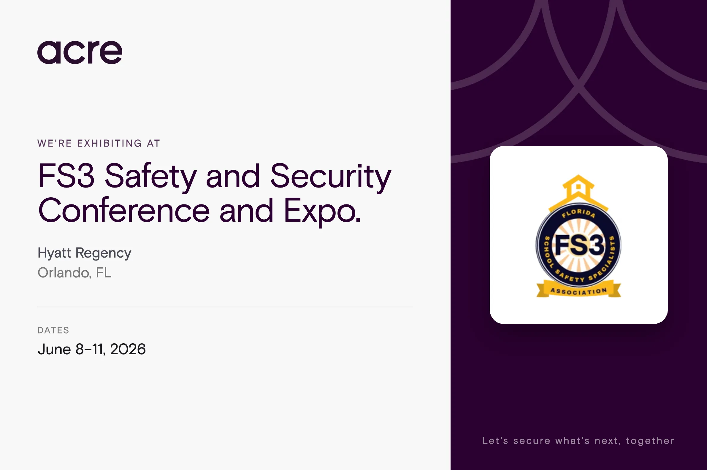 FS3 Safety and Security Conference and Expo