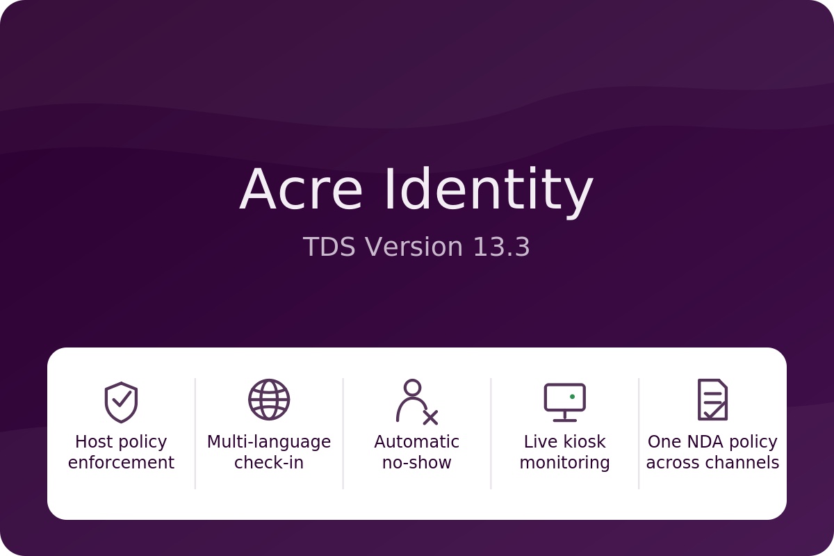 Acre Identity TDS Software Update: 5 New Features in 13.3v