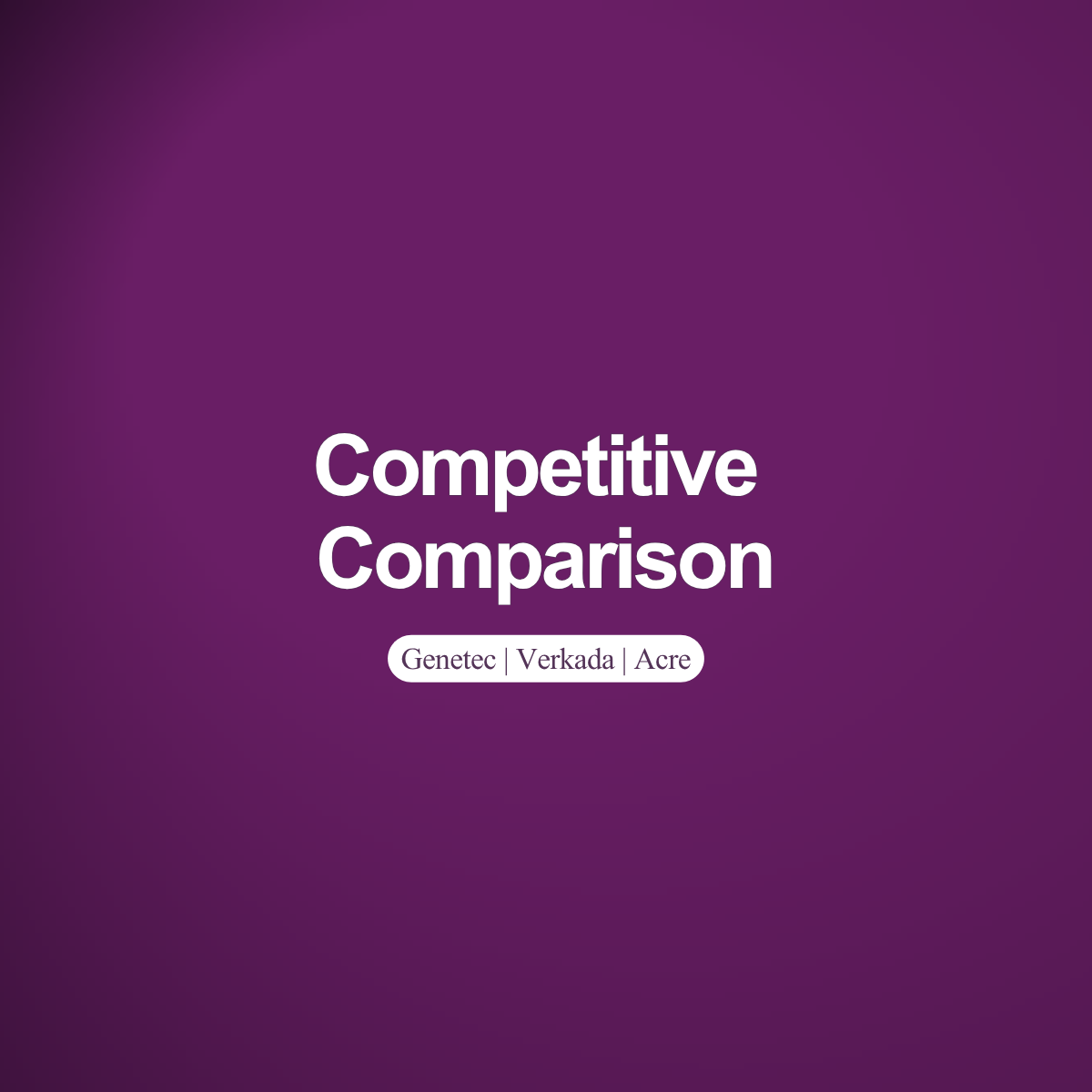 Genetec vs Verkada vs Acre: Complete Security Platform Comparison